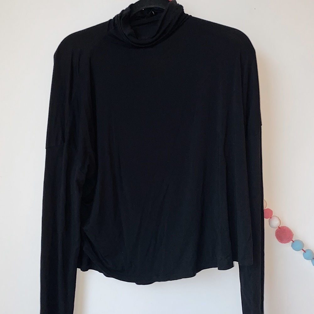 lightweight black babaton turtleneck
